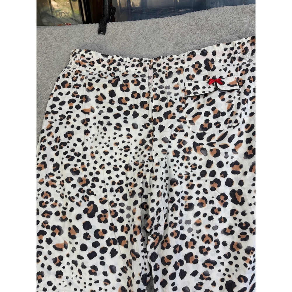 Victorias Secret Pajama Set XL Leopard Animal Print Cotton Sleepwear 288253-DQ9 - Picture 7 of 16